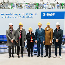 BASF nimmt 54-Megawatt-Wasserelektrolyseur in Betrieb